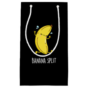 Banana Split Funny Dancing Banana Pun (Dark BG) Small Gift Bag