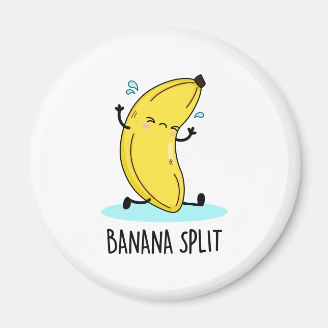 Banana Split Funny Dancing Banana Pun Magnet (Front)