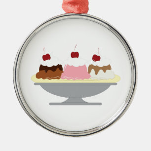 Banana Split Metal Tree Decoration