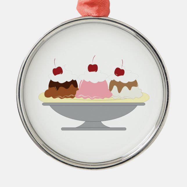 Banana Split Metal Tree Decoration (Front)