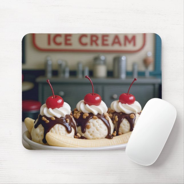 Banana Split  Mouse Mat (With Mouse)