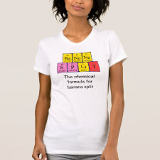 Periodic table Banana Split - the chemical formula for banana split shirt