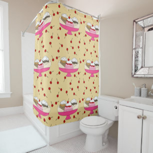 Banana Split Print Shower Curtain