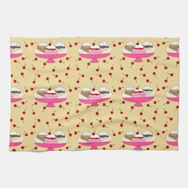 Banana Split Print Tea Towel (Horizontal)