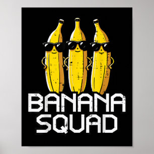 Banana Squad Funny Fruit Team Crew Matching Women Poster