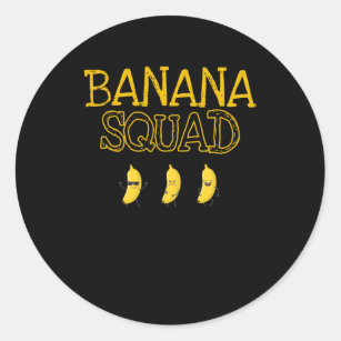 Banana Squad Happy Kawaii Cool Fruits Classic Round Sticker