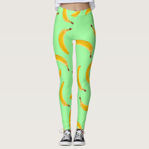 Banana Texture light green leggings