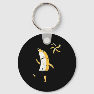 Banana Throwing Away Peel Funny Fruit Meme Men Wom Key Ring
