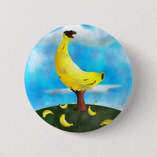 Banana Tree 6 Cm Round Badge (Front)