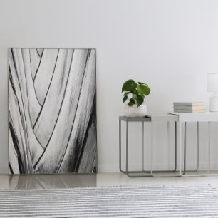 Banana Tree Bark Poster - Abstract Monochrome Wall