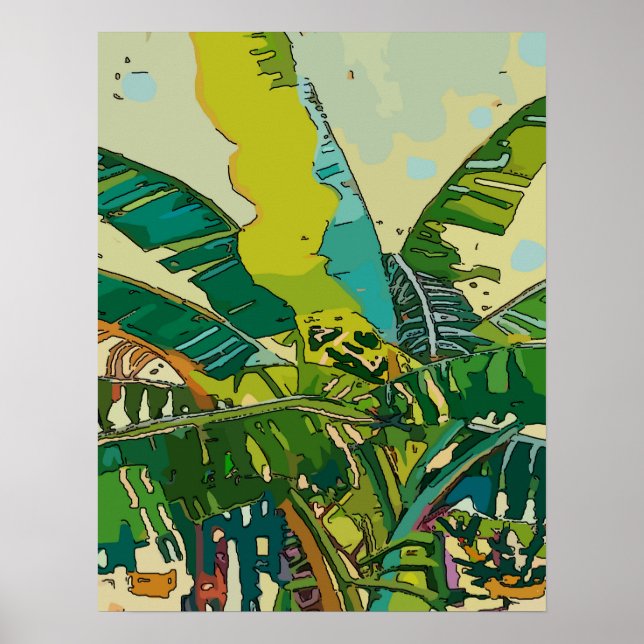 Banana Trees, New Orleans Art Poster (Front)