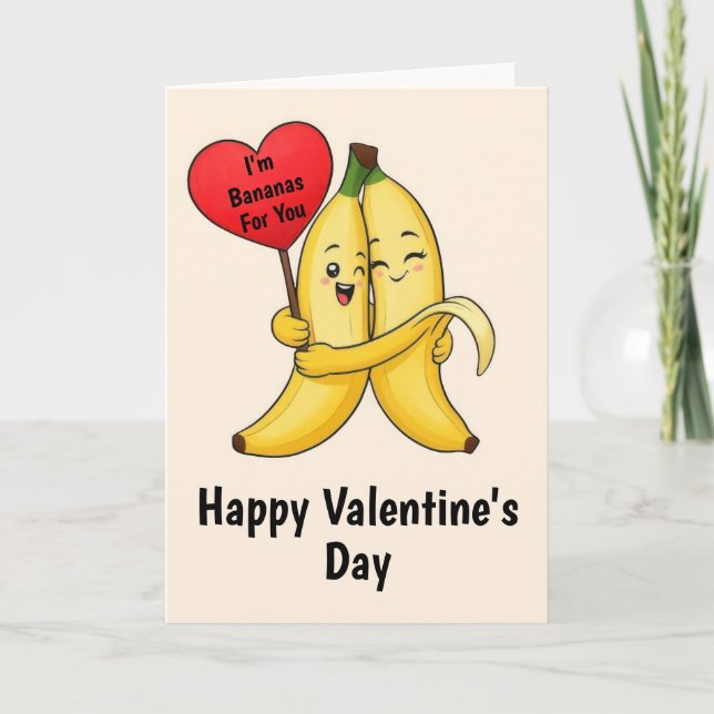 Banana Valentine's Day Card (Front)