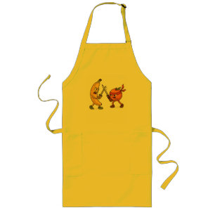 Banana vs. Ninja Orange – Epic Fruit Battle Long Apron