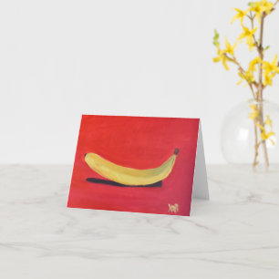 Banana with red Background Card