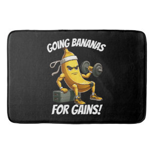 banana working out bath mat