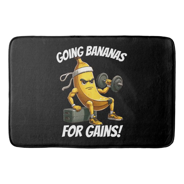 banana working out bath mat (Front)