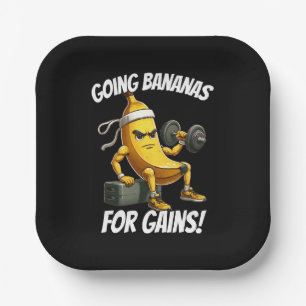 banana working out paper plate