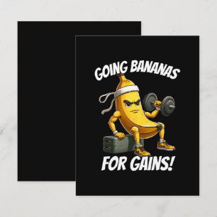 banana working out RSVP card