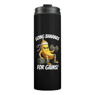 banana working out thermal tumbler