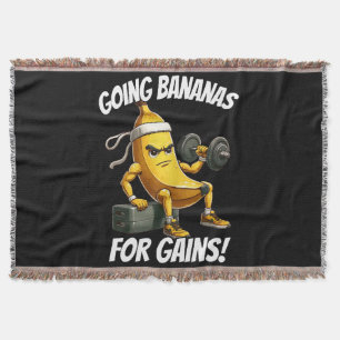 banana working out throw blanket