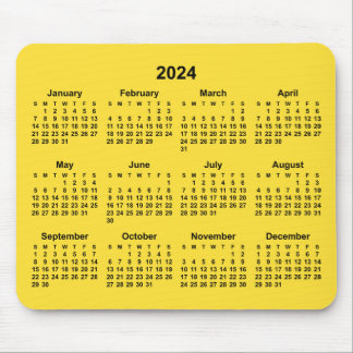 Banana Yellow 2024 Calendar Mouse Mat