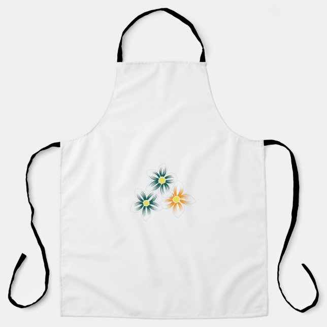 Banana Yellow, Dark Blue Green, decorative Apron (Front)