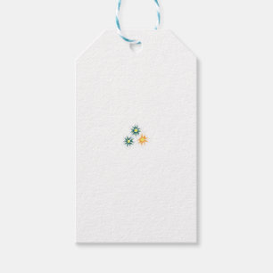 Banana Yellow, Dark Blue Green, decorative Gift Tags