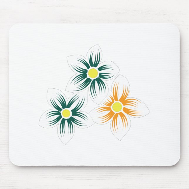 Banana Yellow, Dark Blue Green, decorative Mouse Mat (Front)