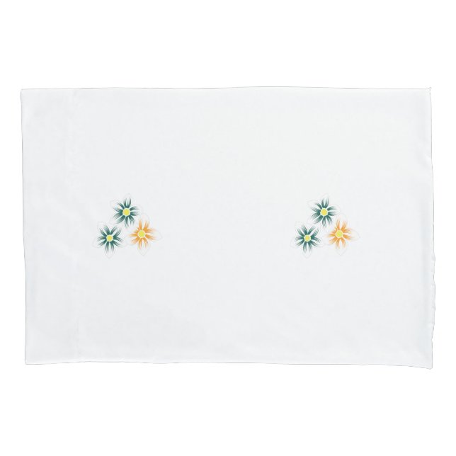 Banana Yellow, Dark Blue Green, decorative Pillowcase (Front)