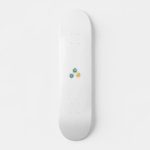 Banana Yellow, Dark Blue Green, decorative Skateboard