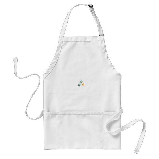 Banana Yellow, Dark Blue Green, decorative Standard Apron (Front)