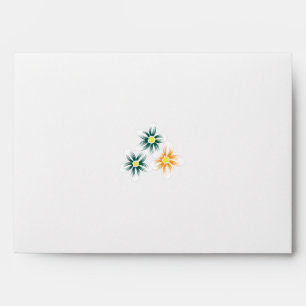 Banana Yellow, Dark Blue Green, decorativeEnvelope Envelope