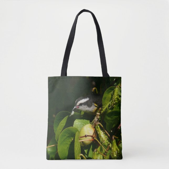 Bananaquit Bird Eating Tropical Photography Tote Bag (Front)