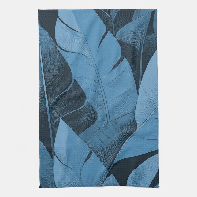 Bananarama Hawaiian Banana Leaves Tea Towel (Vertical)