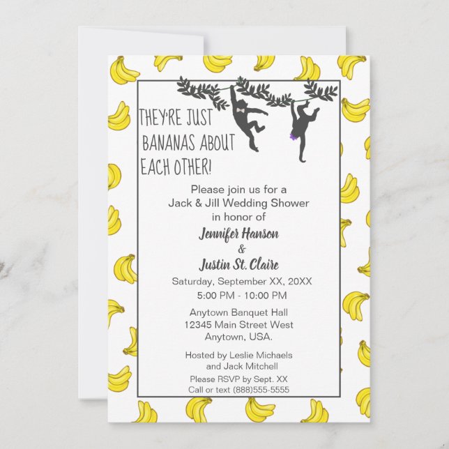 Bananas About You Jack and Jill Wedding Shower (Front)