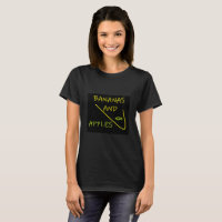Bananas and apples design fun type black yellow