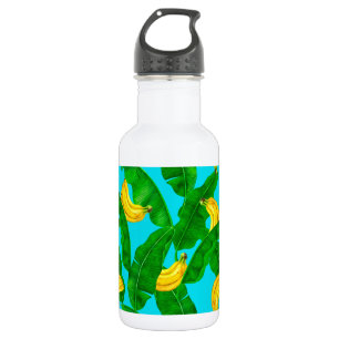 Bananas and leaves watercolor design 532 ml water bottle