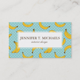 Bananas And Polk Dots Business Card