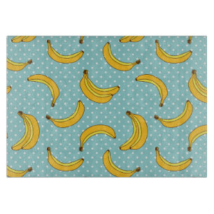 Bananas And Polk Dots Cutting Board