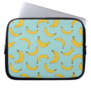 Bananas And Polk Dots Laptop Sleeve