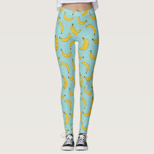 Bananas And Polk Dots Leggings