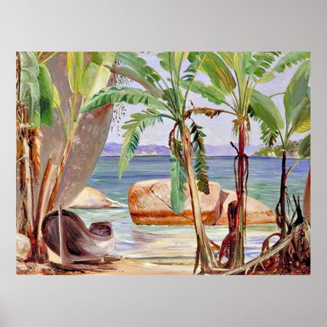 Bananas and Rocks at Paqueta, Brazil, Poster (Front)