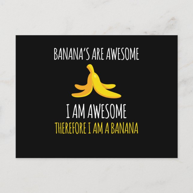 Bananas Are Awesome Banana Fruit Fruit Postcard (Front)