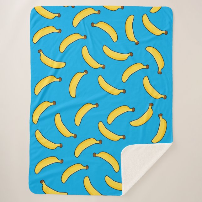 Bananas Bananas Sherpa Blanket (Front)