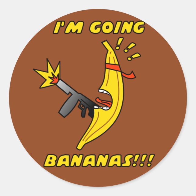 bananas classic round sticker (Front)