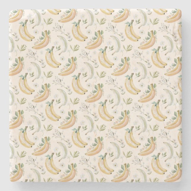 Bananas for Cherries Stone Coaster (Front)