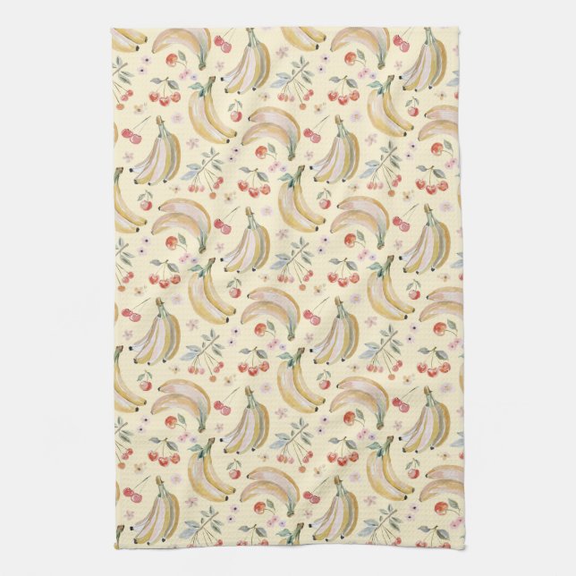 Bananas for Cherries Tea Towel (Vertical)