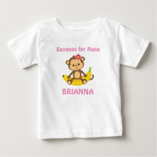 Bananas for Nana Custom Baby Fine Jersey T-Shirt