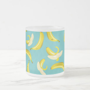 Bananas Frosted Glass Coffee Mug