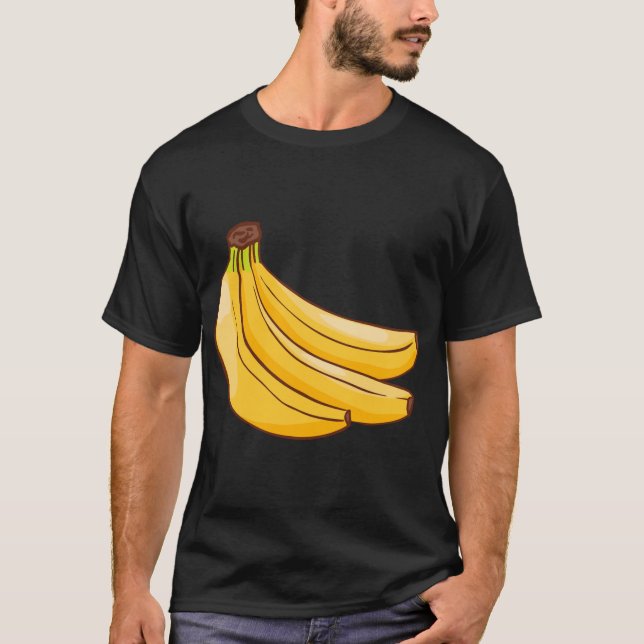 Bananas Fruit Food Vegan Vegetarian T-Shirt (Front)